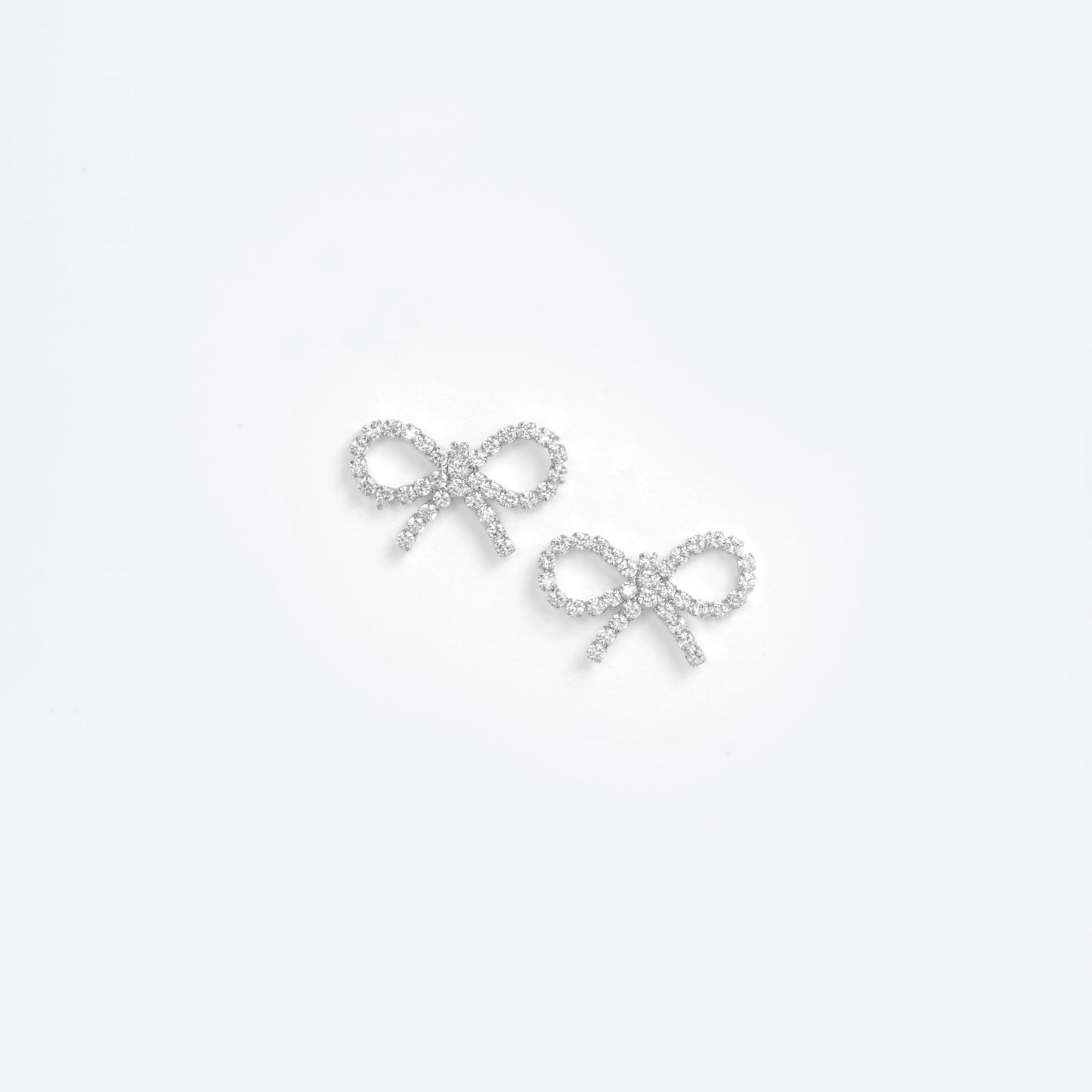 Mini Bow Crystal Earrings