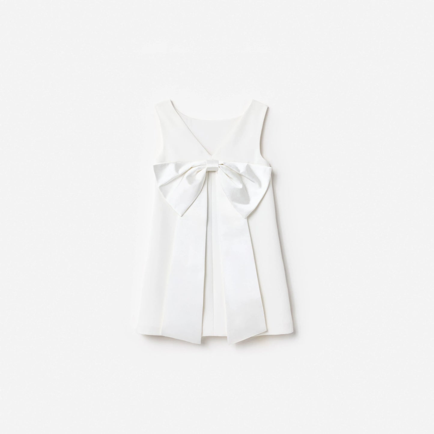 White Crepe Sequin Flower Dress