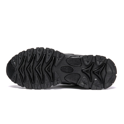 MEN'S COMFORTABLE GENUINE LEATHER SNEAKERS WITH ARCH SUPPORT AND SHOCK ABSORPTION