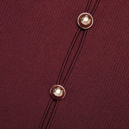 Burgundy Keyhole Knit Top