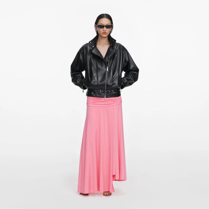 Black Faux Leather Biker Jacket