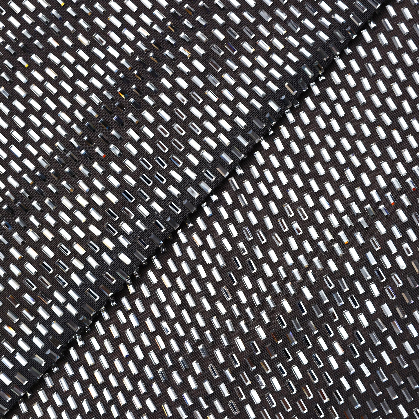 Gunmetal Rhinestone Midi Skirt