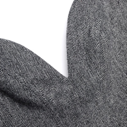 Grey Bandeau Herringbone Mini Dress