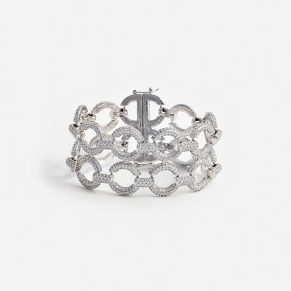 Double Crystal Link Bracelet