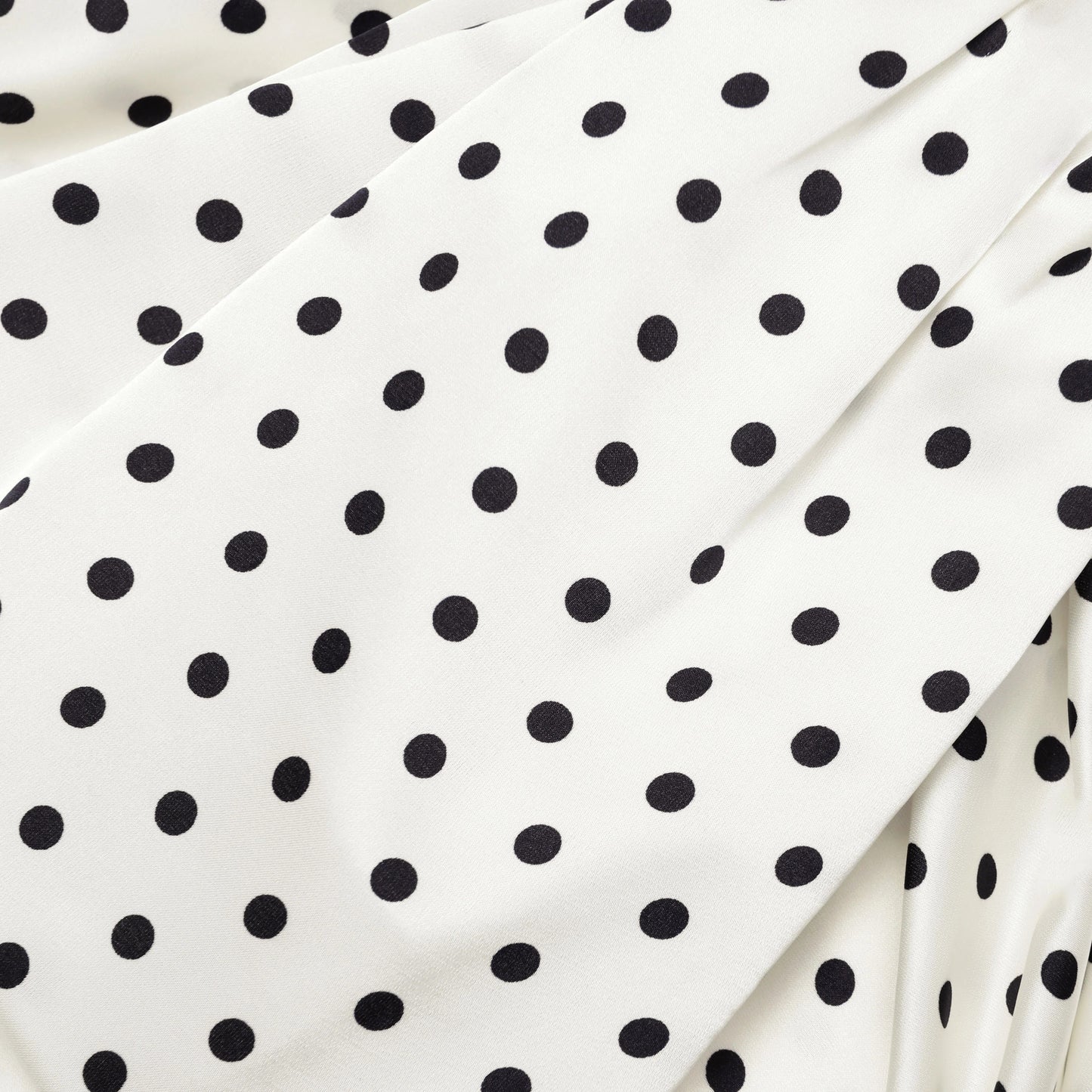 Polka Dot Satin Tie Side Mini Dress