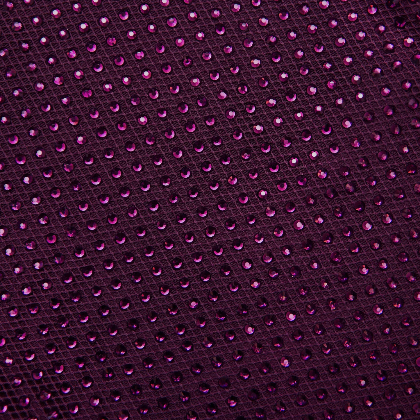 Burgundy Rhinestone Fishnet Midi Dress