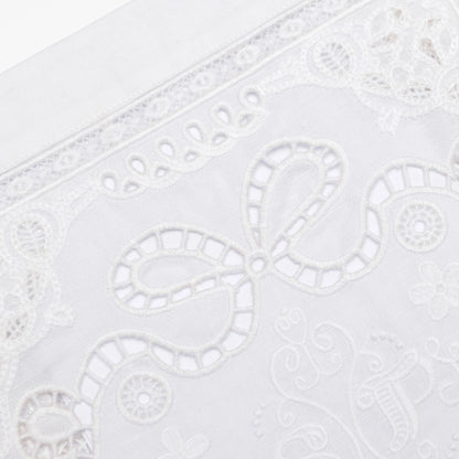 White Embroidered Mini Dress