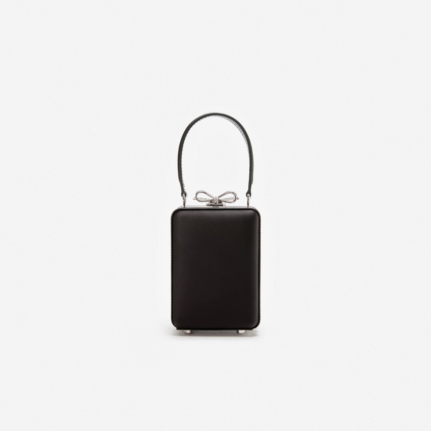 Black Satin Crystal Micro Bag